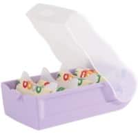 HAN Croco Karteikasten DIN A8 PP (Polypropylen) Violett Set mit 1 Box + 100 Karten