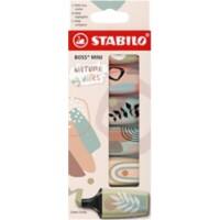 STABILO BOSS MINI 7/6/31 Textmarker Färbig sortiert Breit Keilspitze  - 5 mm 6 Stück