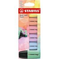 STABILO BOSS MINI 07/6-2-01 Textmarker Färbig sortiert Breit Keilspitze  - 5 mm 6 Stück