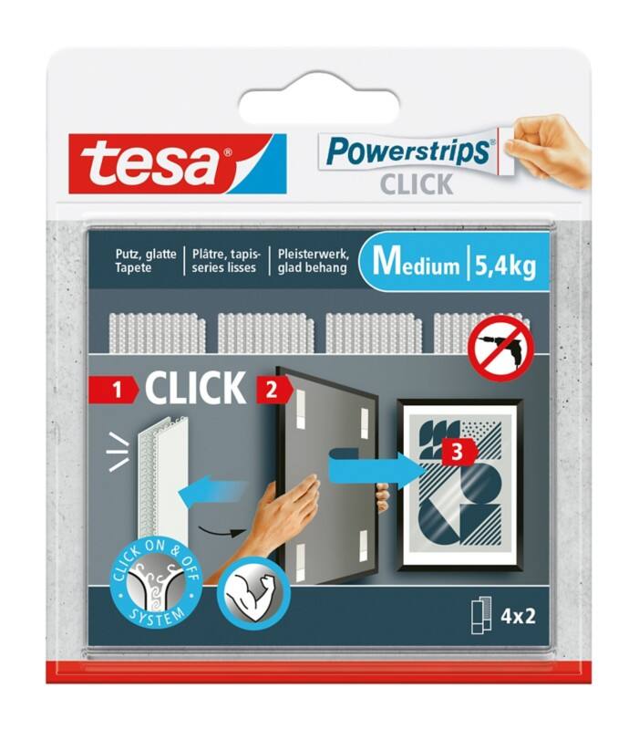 tesa tesa Powerstrips Click Klebehaken Weiß