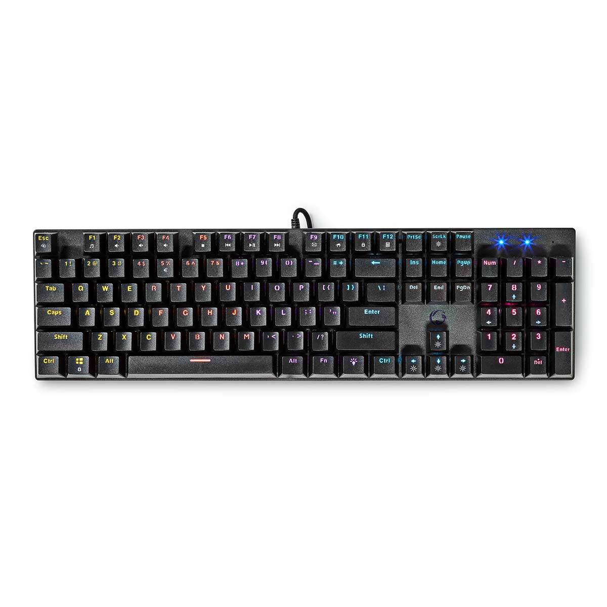 Nedis Gaming-Tastatur, kabelgebunden, QWERTY (US), international Schwarz GKBDM110BKUS
