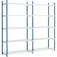 Paperflow Regal 5 Stahl 1.000 x 340 x 2.000 mm Blau