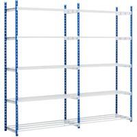 Paperflow Regal 5 Stahl 1.000 x 680 x 2.000 mm Blau