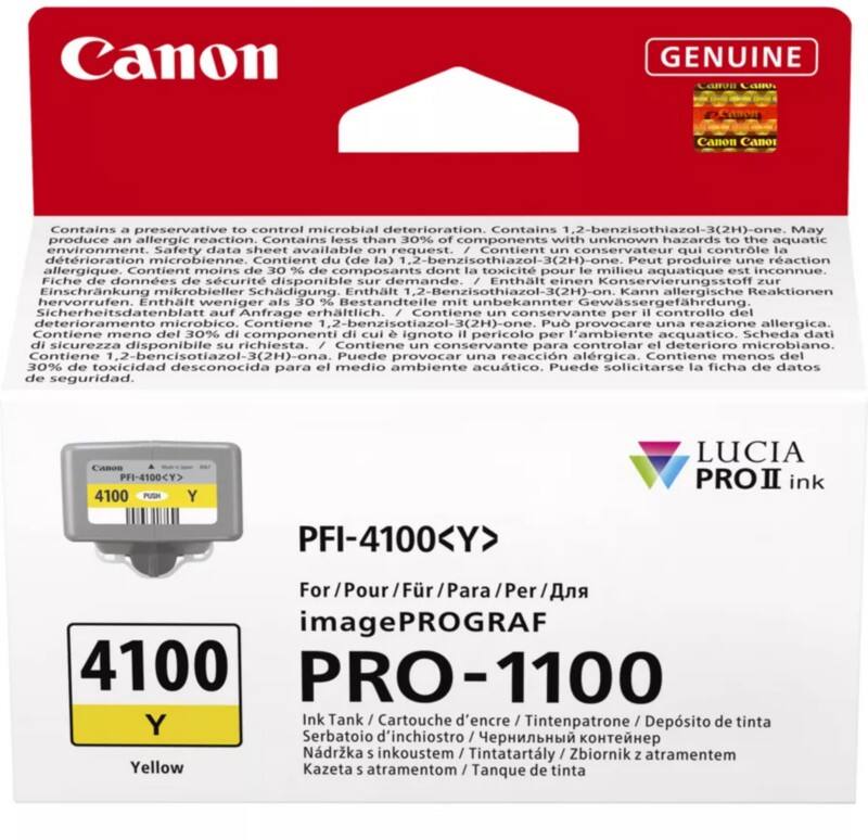 Canon PFI-4100Y Original Tintenpatrone Gelb