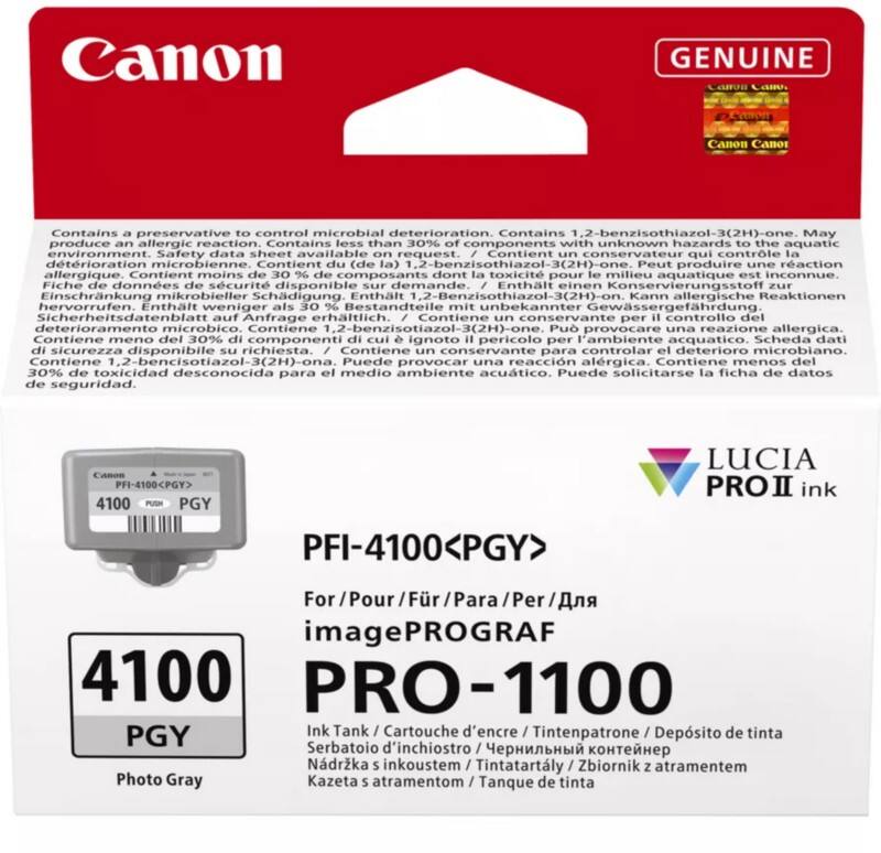 Canon PFI-4100 PGY Original Tintenpatrone Grau