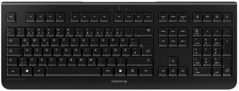 CHERRY Kabellose Tastatur QWERTZ Schwarz KW300