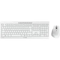 CHERRY Stream Desktop Tastatur und Maus Kabellos QWERTZ Weiß 2 Stück