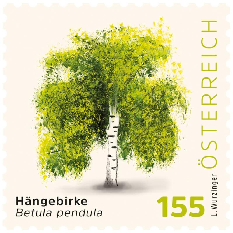 Post AG/Österreichische Post Hängebirke Briefmarken 1.55 Selbstklebend 50 Stück