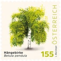 Post AG/Österreichische Post Hängebirke Briefmarken 1.55 Selbstklebend 50 Stück