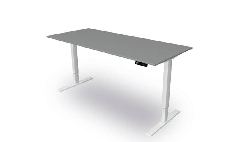 Kerkmann Move 3 Steh-Sitz-Schreibtisch Rechteckig Graphit T-Fuß 1.800 (B) x 800 (T) x 1.200 (H) mm Holz