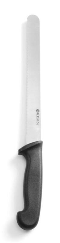 HENDI Brotmesser HACCP 380 mm, Wellenschliff, Schwarz