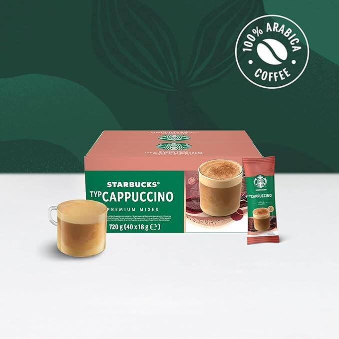 Starbucks Premium Cappuccino Löslicher Kaffeel Beutel 40 Stück à 18 g