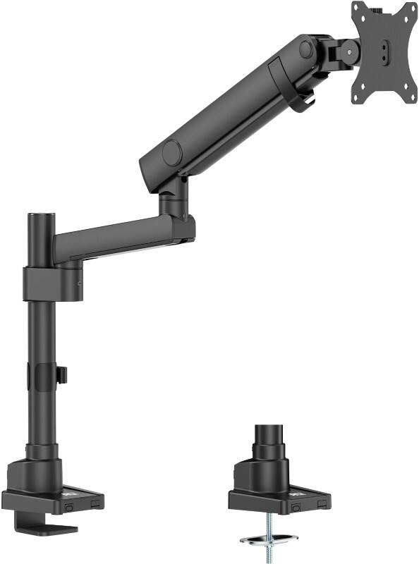ACT Office Solid Pro Dual Monitorarm Montage per Monitorarm Höhenverstellbar 2,8 cm x 65,5 cm x 110 cm Schwarz 40" 1 Bildschirm, mechanische Feder