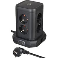 Brennenstuhl Steckdosenturml 8-fach mit 2x USB A & 1x USB C Power Delivery 2m schwarz