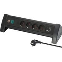 Brennenstuhl Premium Office-Line Verlängerungskabel 4-fach mit 1x USB A & 1x USB C Power Delivery 1,8m schwarz
