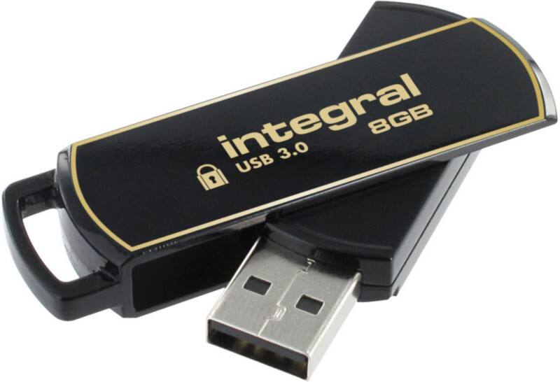 Integral USB-Stick 8 GB USB Type-A Gold, Schwarz