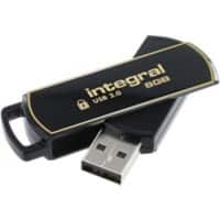 Integral USB-Stick 8 GB USB Type-A Gold, Schwarz