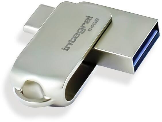 Integral USB-Stick 64 GB USB Type-A, USB Type-C Silber