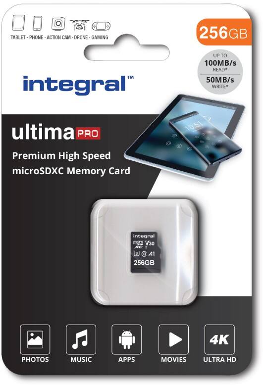 Integrierte Micro SD Speicherkarte 256 GB Klasse 3