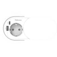 Fellowes Verlängerungskabel USB-A & USB-C 1-fach 2 m Weiß