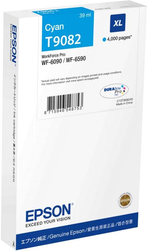 Epson Original Tintenpatrone T9082 Cyan