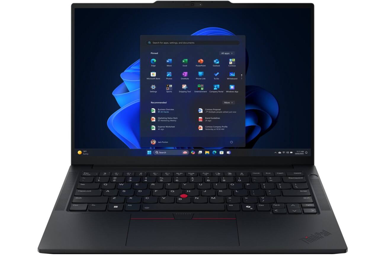 Lenovo ThinkPad E14 Gen7 14 Zoll Laptop Intel Core Ultra 5 225U 16 GB 512 GB SSD-Festplatte Windows 11 Pro Schwarz