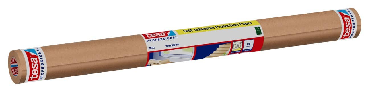 tesa PROFESSIONAL Kraftpapierband Selbstklebend 10 m x 600 mm