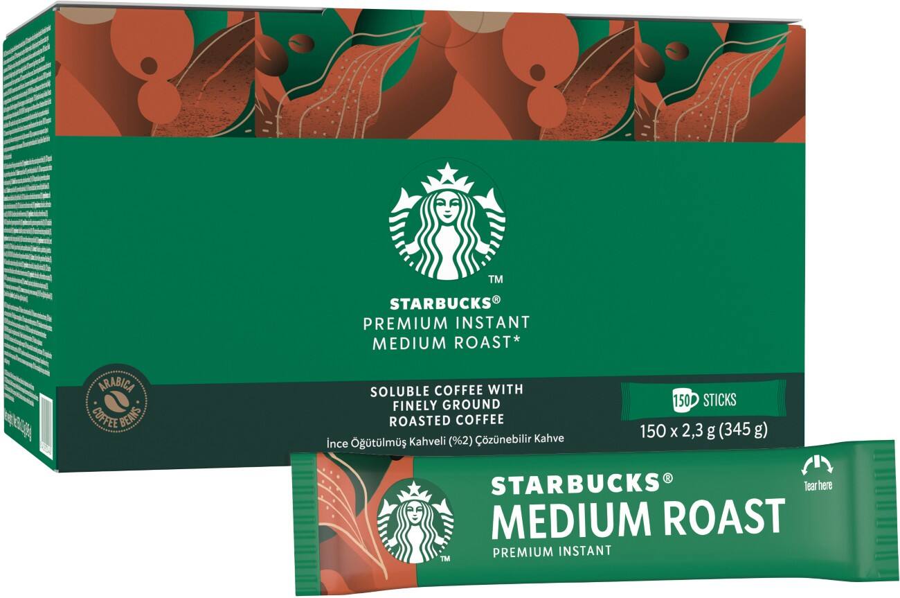 Starbucks Kaffeesticks Sachets Instant 100% Arabica-Kaffee Mittlere Röstung 150 Stück