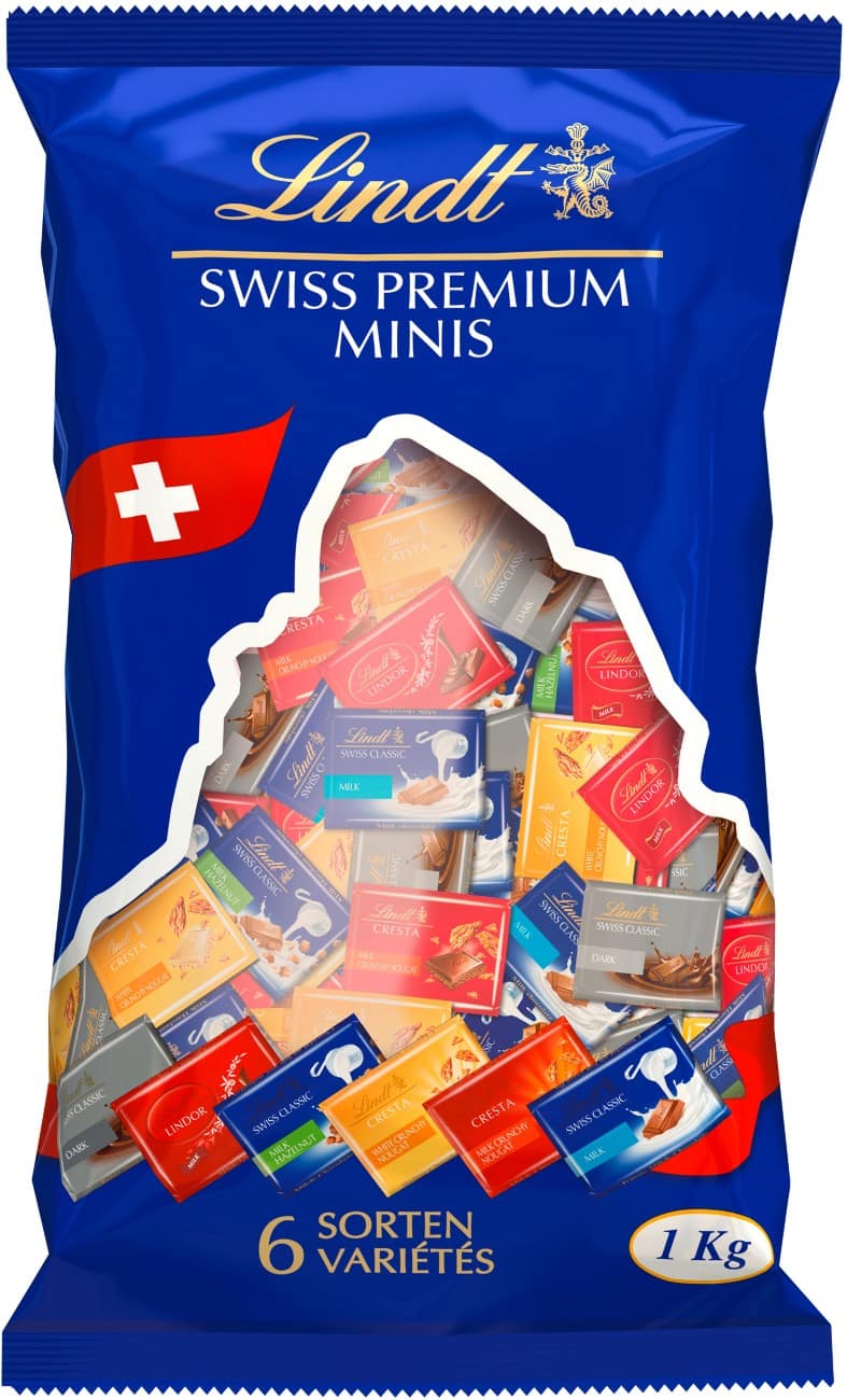 Lindt Swiss Premium Minis Schokolade Gemischt 1 kg