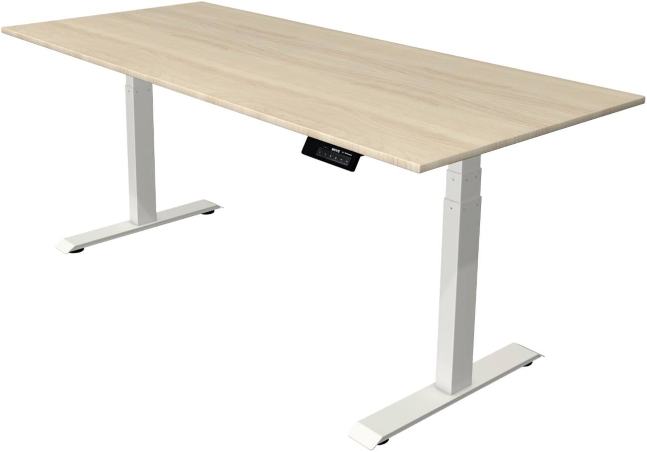 Kerkmann Elektronisch Höhenverstellbar Sitz-Stehschreibtisch Rechteckig T-Fuß 1,800 (B) x 800 (T) x 1,270 (H) mm Spanplatte Melamin Stahl