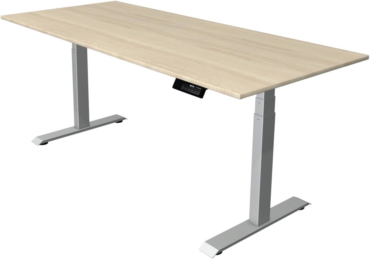 Kerkmann Elektronisch Höhenverstellbar Sitz-Stehschreibtisch Rechteckig T-Fuß 1,800 (B) x 800 (T) x 1,270 (H) mm Spanplatte Melamin Stahl