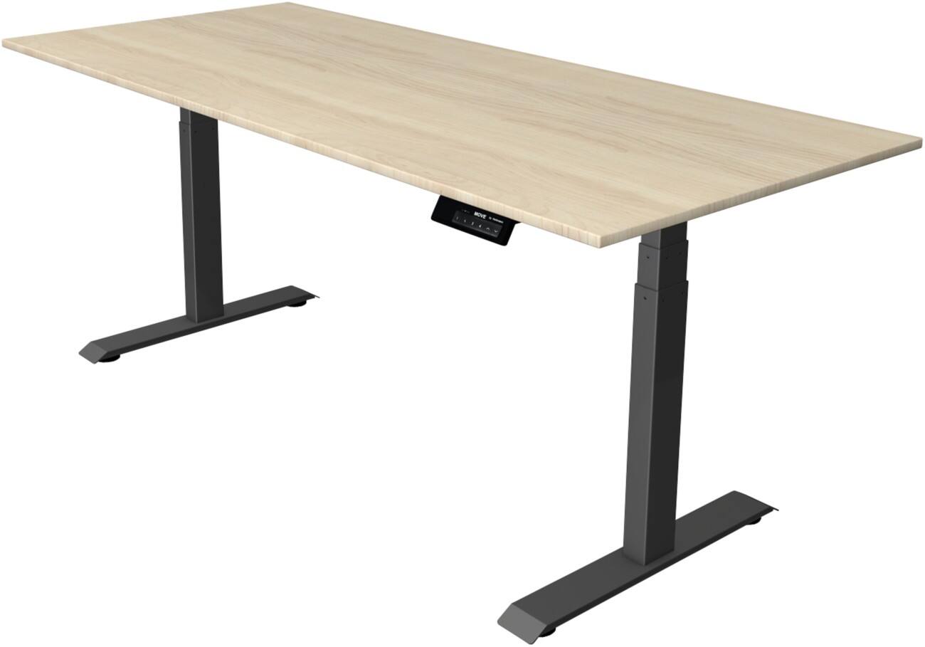 Kerkmann Elektronisch Höhenverstellbar Sitz-Stehschreibtisch Rechteckig T-Fuß 1,800 (B) x 800 (T) x 1,270 (H) mm Spanplatte Melamin Stahl
