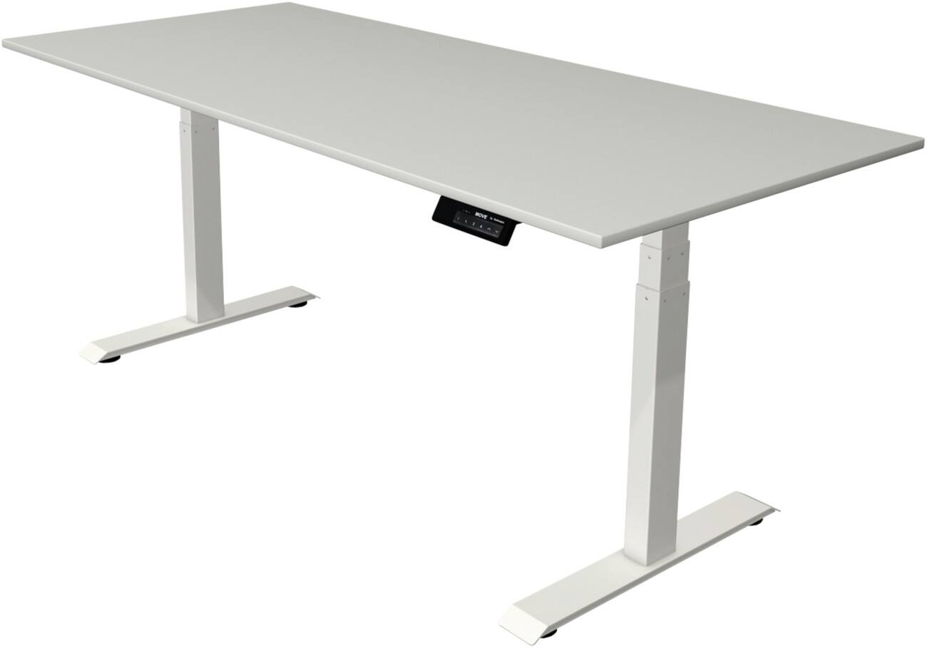 Kerkmann Elektronisch Höhenverstellbar Sitz-Stehschreibtisch Rechteckig T-Fuß 1,800 (B) x 800 (T) x 1,270 (H) mm Spanplatte Melamin Stahl