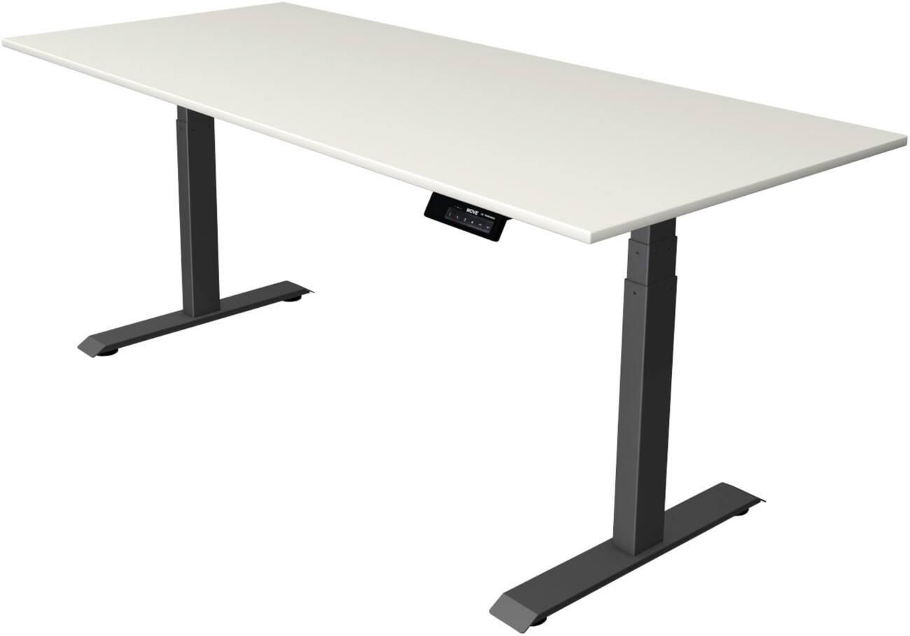 Kerkmann Elektronisch Höhenverstellbar Sitz-Stehschreibtisch Rechteckig T-Fuß 1,800 (B) x 800 (T) x 1,270 (H) mm Spanplatte Melamin Stahl