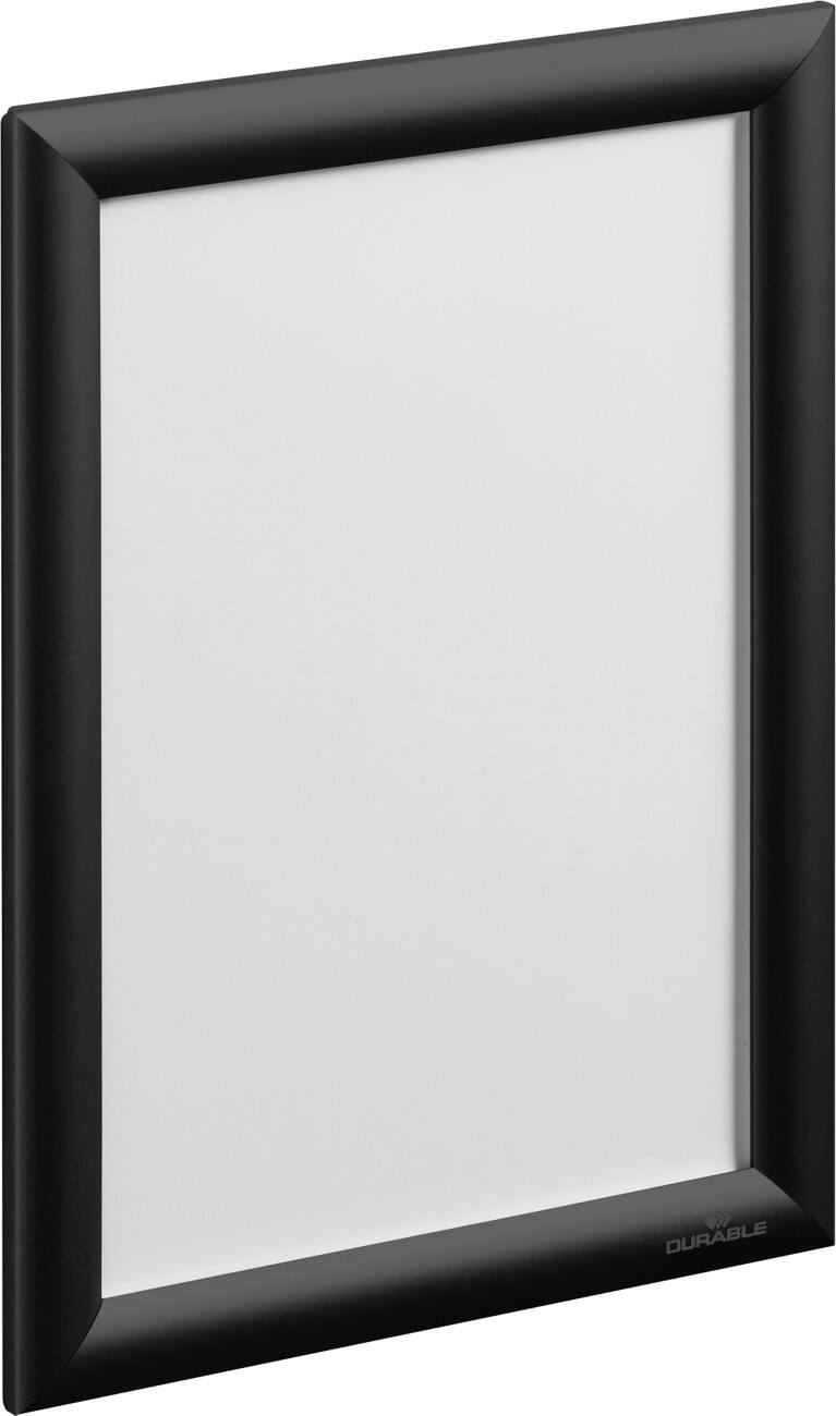 DURABLE DIN A4 Klapprahmen Schwarz zum Ankleben Aluminium 479601 24 (B) x 1,2 (T) x 32,9 (H) mm