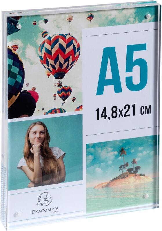 Exacompta Office Tischaufsteller A5 T-Form 15 (B) x 2 (T) x 21 (H) cm Transparent 10 Stück