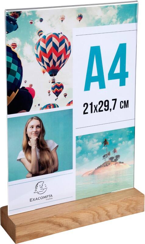 Exacompta Office Tischaufsteller A4 T-Form 21 (B) x 6 (T) x 30,2 (H) cm Transparent 10 Stück