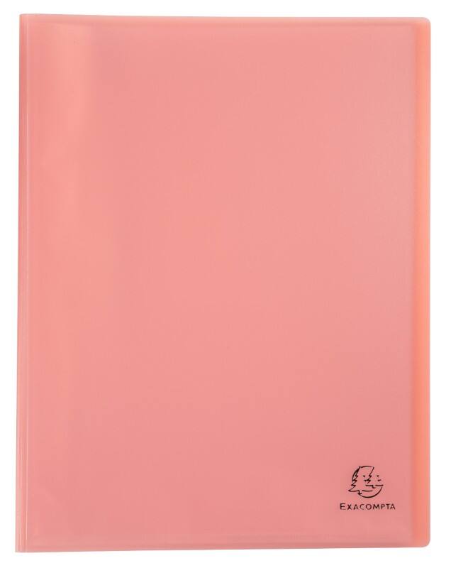 Exacompta Chromaline Pastel Präsentationsmappe 40 Taschen A4 Koralle 10 Stück