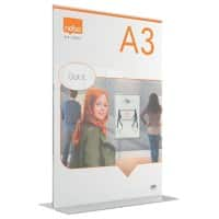 Nobo Premium Plus Tischaufsteller A3 T-Form 30,7 (B) x 9 (T) x 43,3 (H) cm Transparent