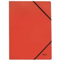 Leitz Recycle Eckspannmappe mit elastischem Gummiband 3908 A4 Klimaneutral Rot 100% Recycelter Karton