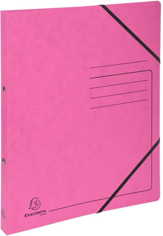 Exacompta Genuine Premium Pressspankarton 15 mm Ringbuch Pressspankarton A4 2-Ring Rosa 542557E 10 Stück