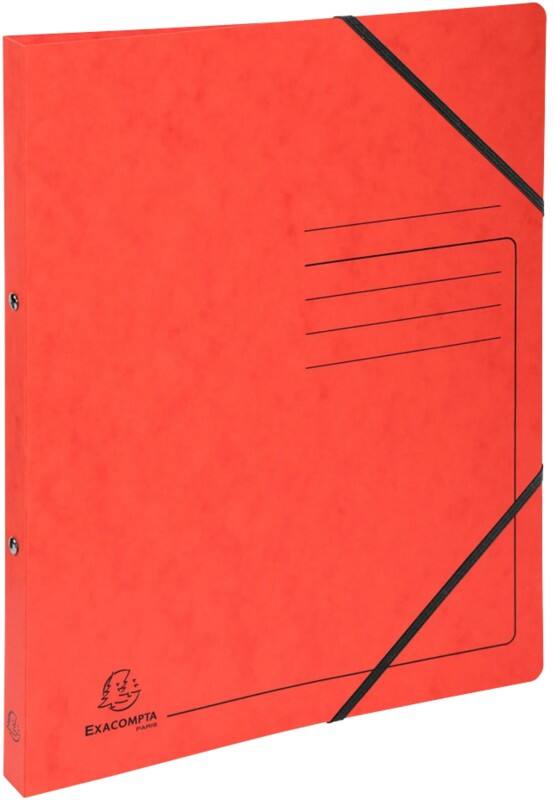Exacompta Genuine Premium Pressspankarton 15 mm Ringbuch Pressspankarton A4 2-Ring Rot 542555E 10 Stück