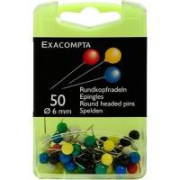 Exacompta Kugelförmige Stecknadeln Farbig sortiert 50 Stück