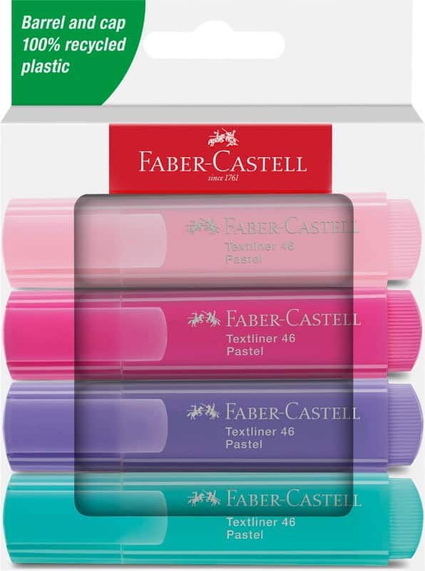 Faber-Castell TL46 254654 Textmarker Färbig sortiert Nachfüllbar 4 Stück