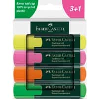 Faber-Castell Textmarker 5 mm TL48 Färbig sortiert Nachfüllbar 4 Stück