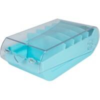 Exacompta Aquarel Karteikasten DIN A8 Kunststoff 650 Karten Pastellgrün 8 Stück