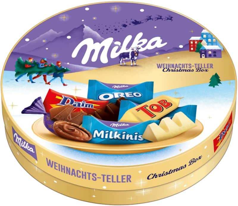 Milka Weihnachts-Teller Mini-Schokoladentafel 198 g