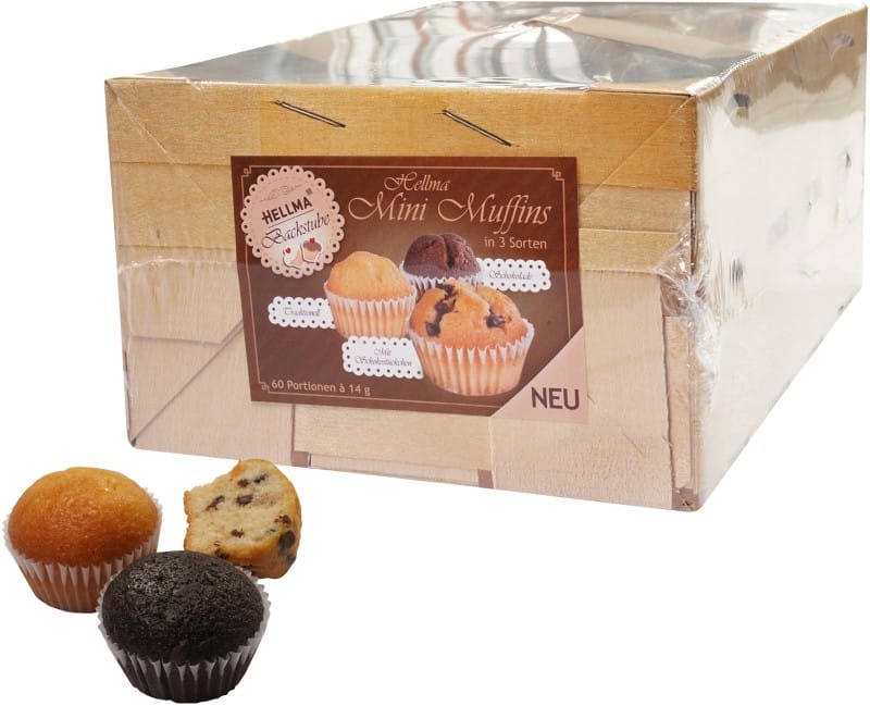 Hellma Mini Muffin Süß, Zitronig, Schokoladig 60 Stück à 14 g