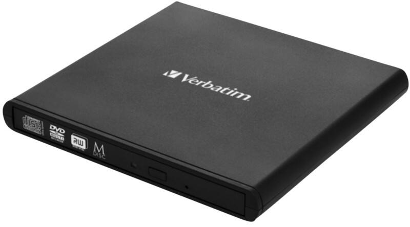 Verbatim External Slimline Mobile CD/DVD-Brenner USB 2.0 Schwarz