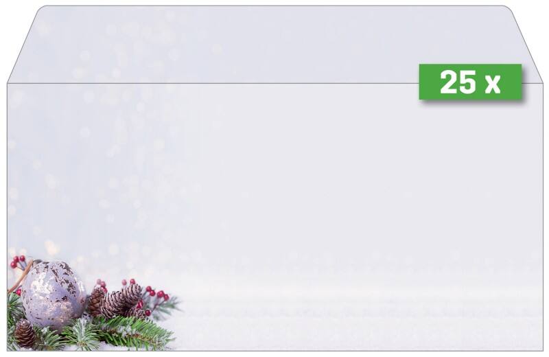 Sigel Weihnachten Briefumschläge 2211,10,9 cm Gold, Weiß 25 Stück